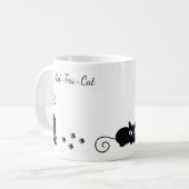 Blanc de chat de thé de kit tasse blanche (Devant gauche)