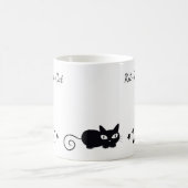 Blanc de chat de thé de kit tasse blanche (Centre)