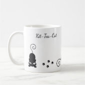 Blanc de chat de thé de kit tasse blanche (Gauche)