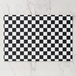 Blanc de emballage Checkered classique de noir de