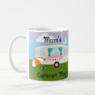 Blanc de la caravane de la maman tasse blanche