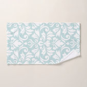 Blanc de motif d'atterrisseur de damassé de (Serviette à main)