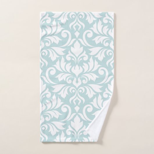 Blanc de motif d'atterrisseur de damassé de (Serviette à main)