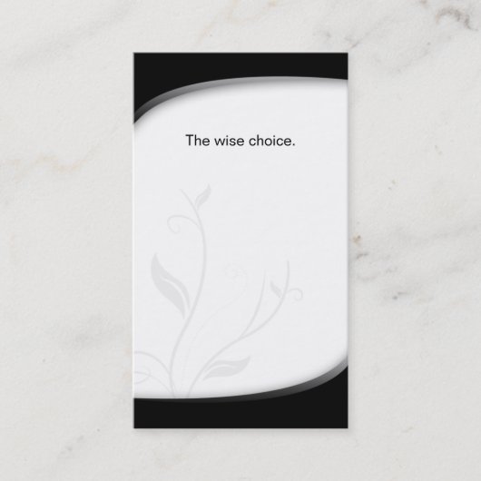 Blanc de noir de carte de visite d'assurance (Devant)