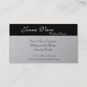 Blanc de noir de monogramme de carte de visite de (Dos)