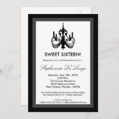 blanc de noir du lustre 5x7 invitation de 16 (Devant / Derrière)