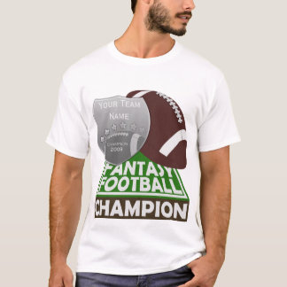 Blanc de T-shirt de champion du football