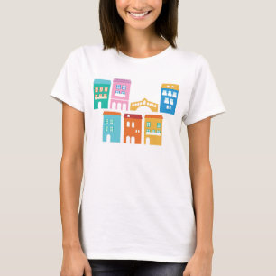 Blanc de T-shirt de concepteurs avec la maison de