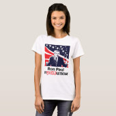 Blanc de T-shirt de révolution de Ron Paul (Devant entier)