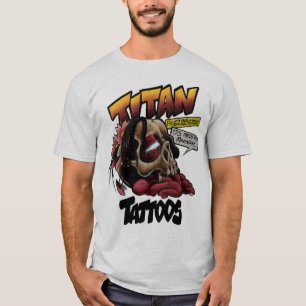 Blanc de T-shirt de titan