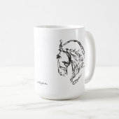 Blanc de tasse de tête de cheval de dressage (Devant droit)