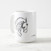 Blanc de tasse de tête de cheval de dressage (Devant gauche)