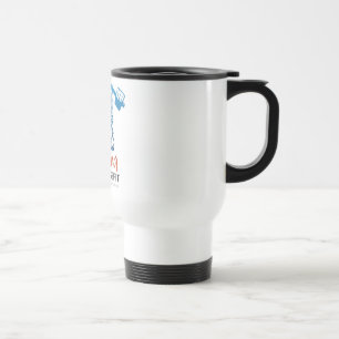 Blanc de tasse de voyage de karma