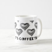Blanc de temps de café de Lovin tasse blanche (Devant droit)
