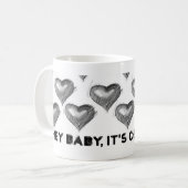 Blanc de temps de café de Lovin tasse blanche (Devant gauche)