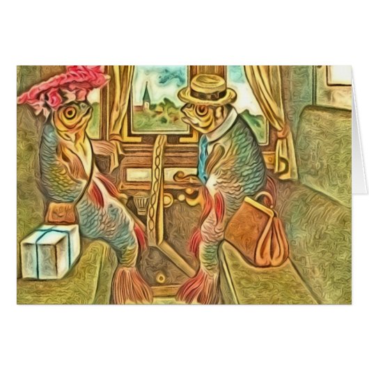 Blanc de voyage de poissons à l'intérieur de (Devant horizontal)