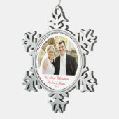 Blanc d'eau Notre premier ornement de Noël (Vue impression)