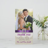 Blanc dentelle Vintage mariage Merci photo violet (Debout devant)