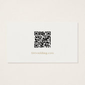 Blanc | Détails du Mariage de ruban bleu Code QR (Dos)