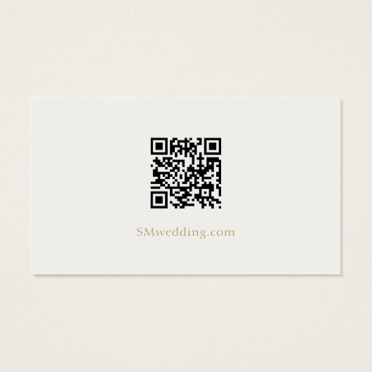 Blanc | Détails du Mariage de ruban bleu Code QR (Dos)