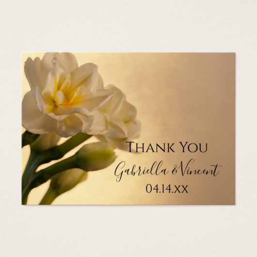 Blanc Double Daffodils Printemps Mariage Faveur Ta (Devant)