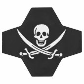 Blanc, Drapeau Pirate Calico Jack, Crâne & Cutlass (Plat)