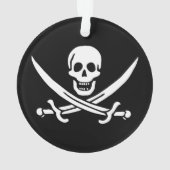 Blanc, Drapeau Pirate Calico Jack, Crâne & Cutlass (dos)