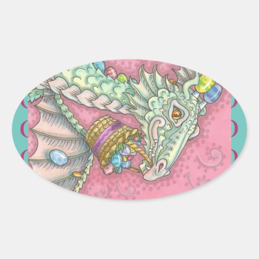 BLANC EASTER EGG DRAGON IMAGINAIRE STICKERS Feuill (Devant)