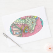 BLANC EASTER EGG DRAGON IMAGINAIRE STICKERS Feuill (Enveloppe)