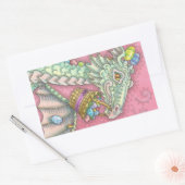 BLANC EASTER EGG DRAGON IMAGINAIRE STICKERS Feuill (Enveloppe)