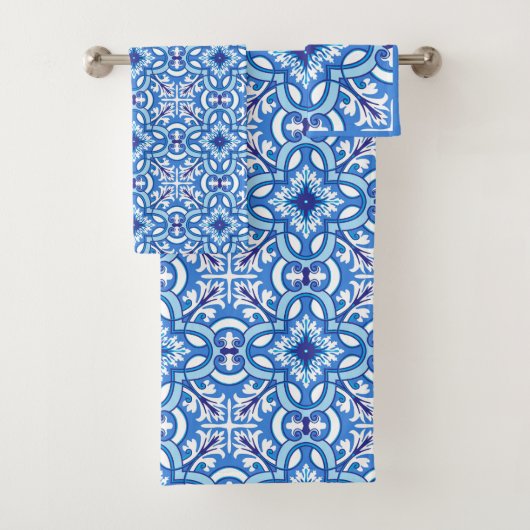 🤍 💙 Blanc et bleu Porto Azulejos (En situation)