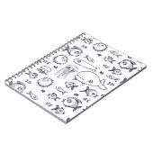 Blanc et carnet de dessin de poissons de marine (Côté gauche)
