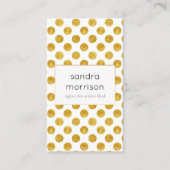 blanc et carte de visite pointillé par or (Devant)