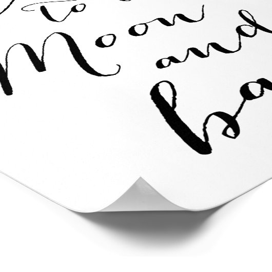 Blanc Et Noir Je T'Aime Poster Matte 8x10 (Coin)