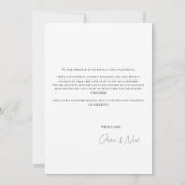 Blanc et noir Nous sommes engagés carte Faire-part (Dos)