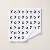 Blanc et noir X O XO X&O's Trendy Cute (Gant de toilette)