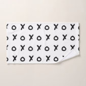 Blanc et noir X O XO X&O's Trendy Cute (Serviette à main)