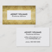 Blanc Et Or Chic | CARTE DE VISITE (Devant / Derrière)