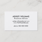 Blanc Et Or Chic | CARTE DE VISITE (Dos)