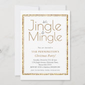 Blanc et Or | Invitation à la fête de Noël (Devant)