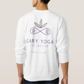Blanc et Violet Simple - Sans Capuche - Sweatshirt (Dos)