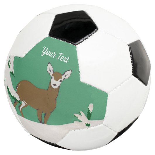 Blanc face Femme Brown cerf pin vert neige (3/4)