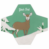 Blanc face Femme Brown cerf pin vert neige (Plat)