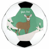 Blanc face Femme Brown cerf pin vert neige (Devant)