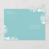 Blanc faire-part de mariage sur Turquoise foncé Vi (Dos)