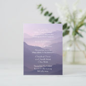 Blanc faire-part de mariage Sur Violet Foncé (Debout devant)