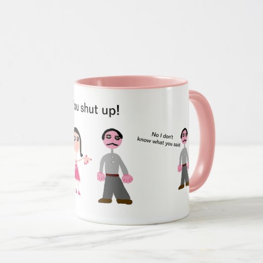 Blanc fait sur commande de rose d'humour de tasse (Devant droit)