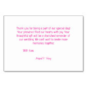 Blanc Floral Bois Texture Mariage Cartes Thankyou (Dos)