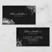 Blanc floral de carte de visite de spa à la mode (Devant / Derrière)