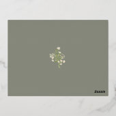 Blanc Floral Fleur sauvage Botanique Cartes RSVP O (Verso)